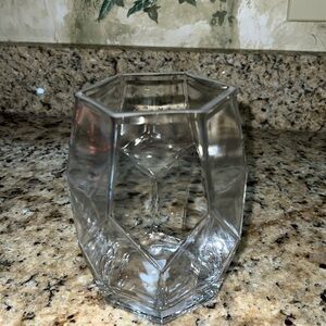 Clear vase.